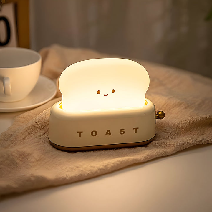 TinyToast Table Lamp – Portable Toaster-Shaped Night Light with Dimmable LED & USB Port | Kalsten