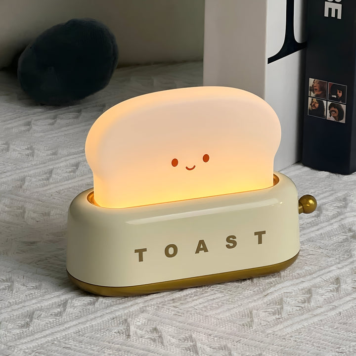 TinyToast Table Lamp – Portable Toaster-Shaped Night Light with Dimmable LED & USB Port | Kalsten