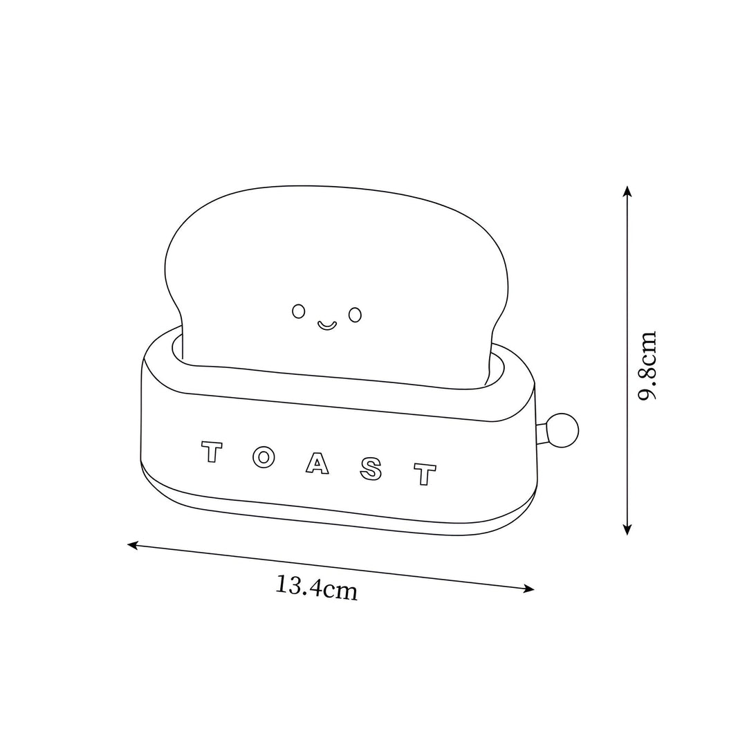 TinyToast Table Lamp – Portable Toaster-Shaped Night Light with Dimmable LED & USB Port | Kalsten