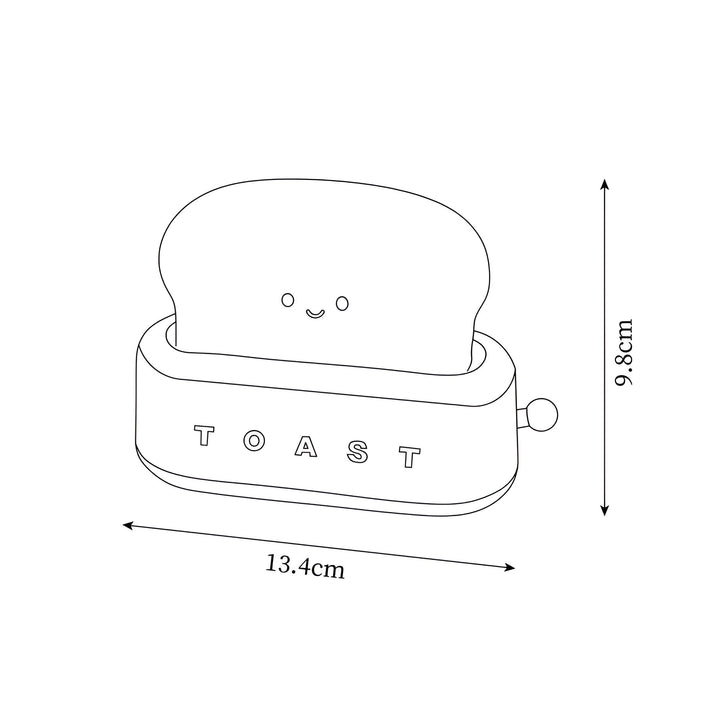 TinyToast Table Lamp – Portable Toaster-Shaped Night Light with Dimmable LED & USB Port | Kalsten