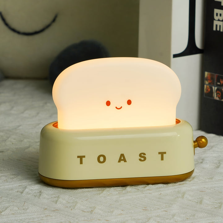TinyToast Table Lamp – Portable Toaster-Shaped Night Light with Dimmable LED & USB Port | Kalsten