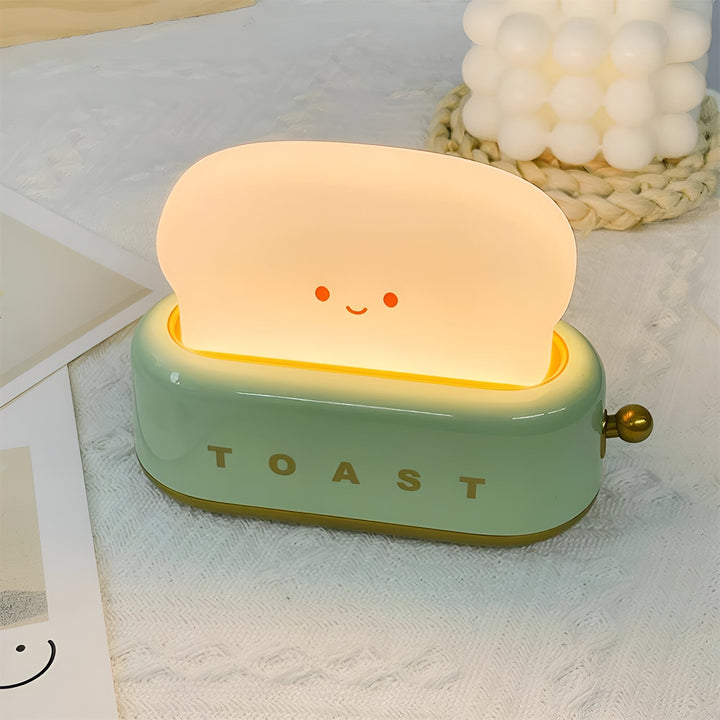 TinyToast Table Lamp – Portable Toaster-Shaped Night Light with Dimmable LED & USB Port | Kalsten