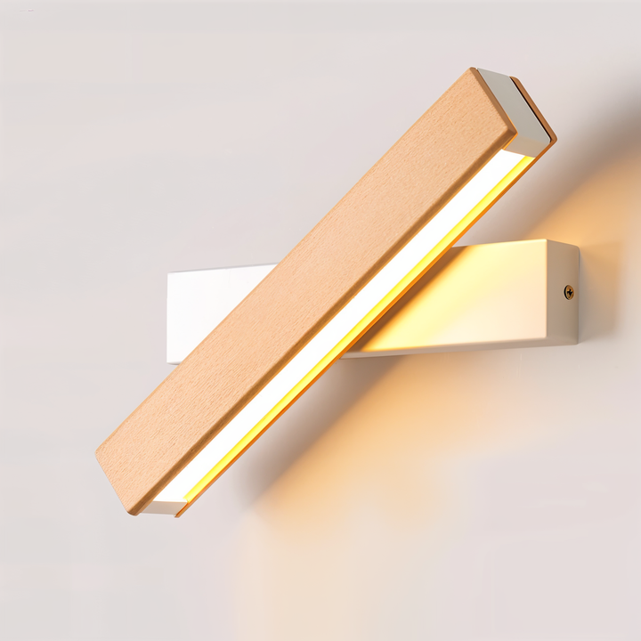 TwistLED Wall Lamp - 360° rotatable rectangular LED wall lamp made of wood | Kalsten