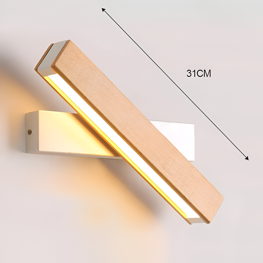 TwistLED Wall Lamp - 360° rotatable rectangular LED wall lamp made of wood | Kalsten