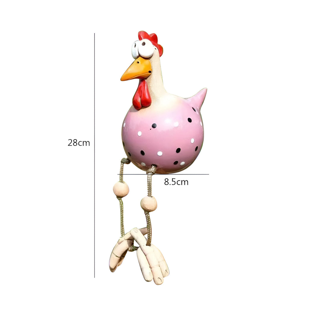 Kalsten | Large Eyes Chicken Statue - Weatherproof Resin Craft - Rooster Garden Statue
