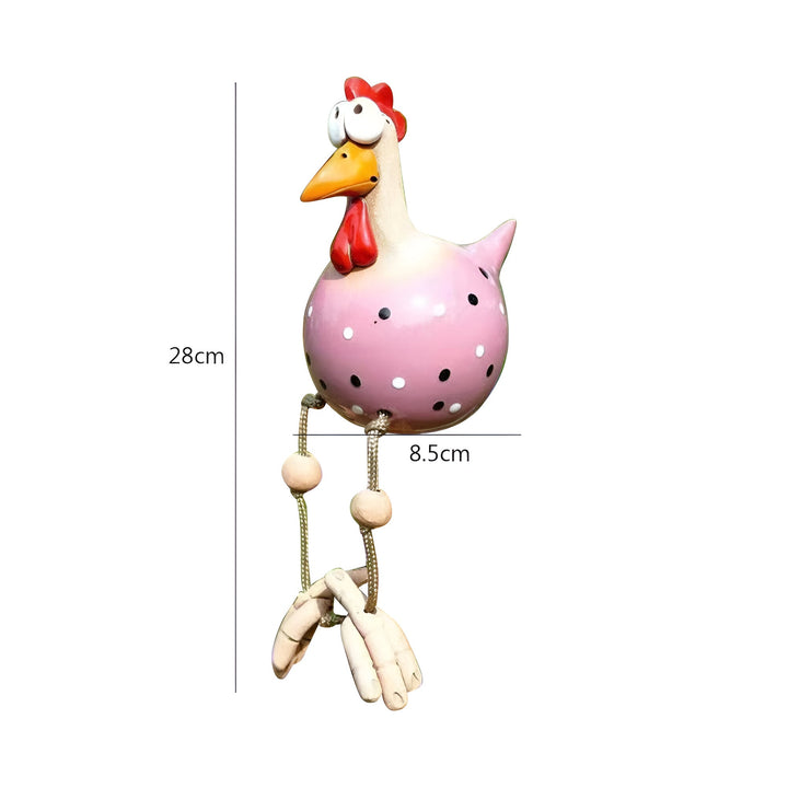 Kalsten | Large Eyes Chicken Statue - Weatherproof Resin Craft - Rooster Garden Statue