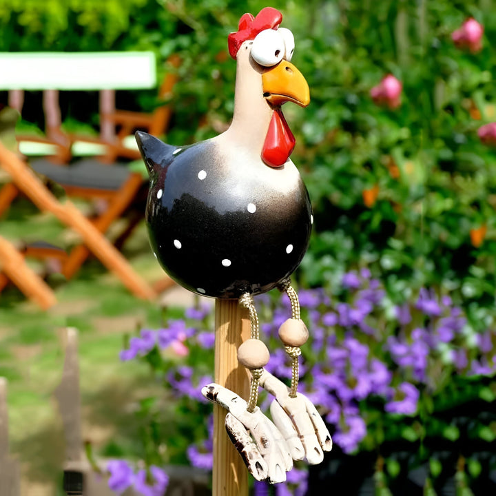 Durable Resin Chicken Statue for Outdoor Garden Decor