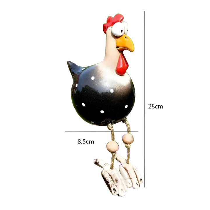 Kalsten | Large Eyes Chicken Statue - Weatherproof Resin Craft - Rooster Garden Statue