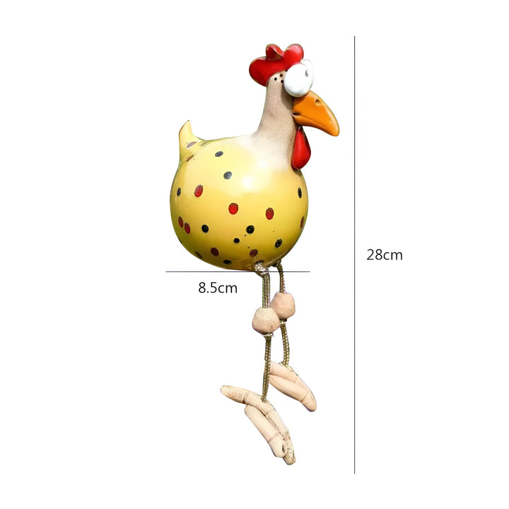 Kalsten | Large Eyes Chicken Statue - Weatherproof Resin Craft - Rooster Garden Statue