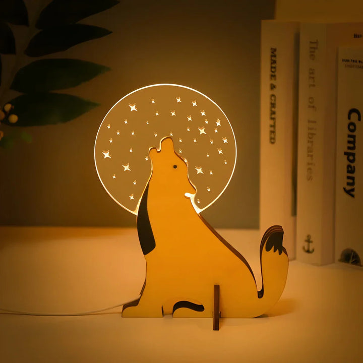 Kalsten | Wooden Animal Table Lamp - WildGlow