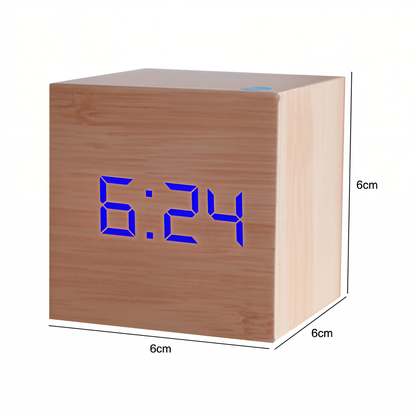 BowLift | Digital LED Clock - Cube Clock - Wooden Clock