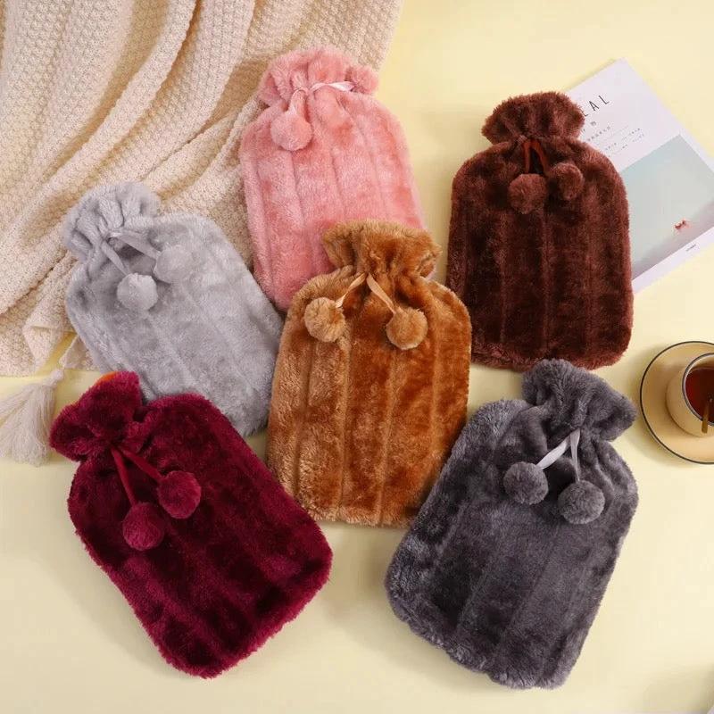 Hot water bottle with plush cover 2 liters | Kalsten