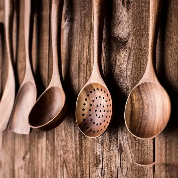 Luxury Wooden Kitchen Utensil Set - For Elegant Cooking Experience Kalsten