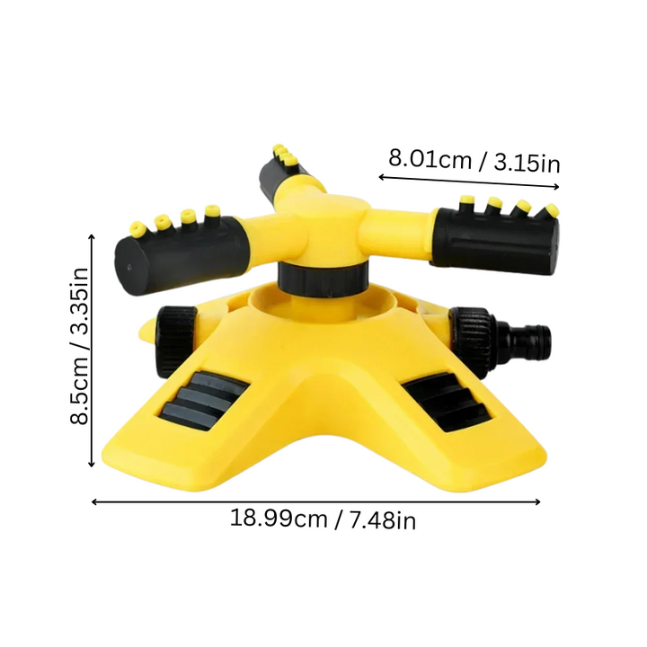 Kalsten | 360° Rotating Lawn Sprinkler | Stable, Multi-Angle Nozzles for Even Coverage in Large Gardens
