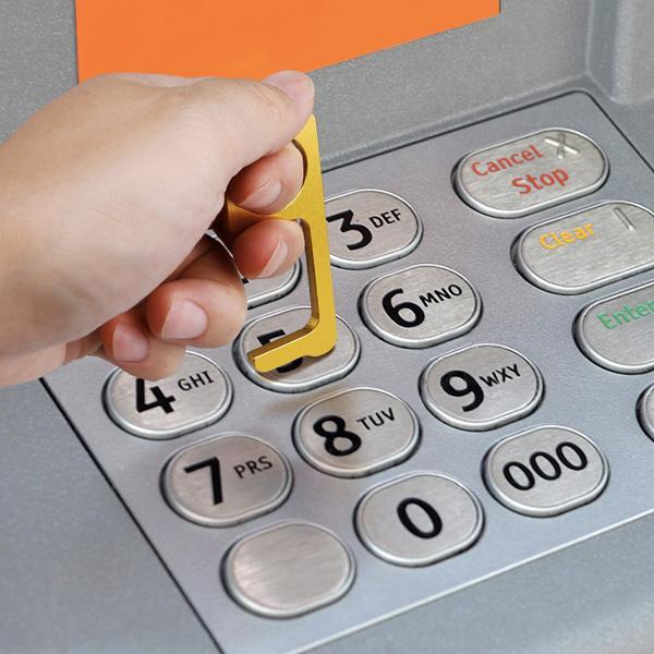 Hygienic Antimicrobial Brass Door Opener & Stylus | Kalsten