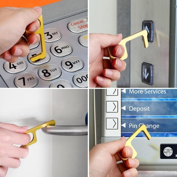 Hygienic Antimicrobial Brass Door Opener & Stylus | Kalsten