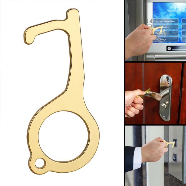 Hygienic Antimicrobial Brass Door Opener & Stylus | Kalsten
