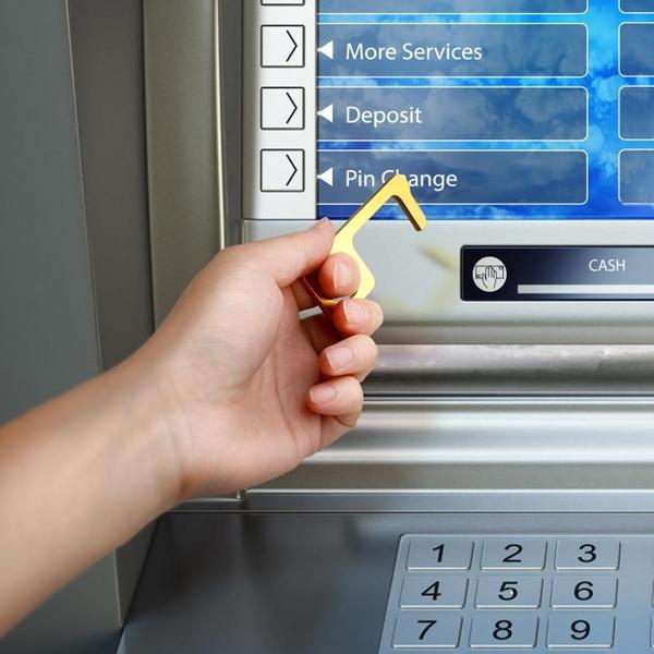 Hygienic Antimicrobial Brass Door Opener & Stylus | Kalsten