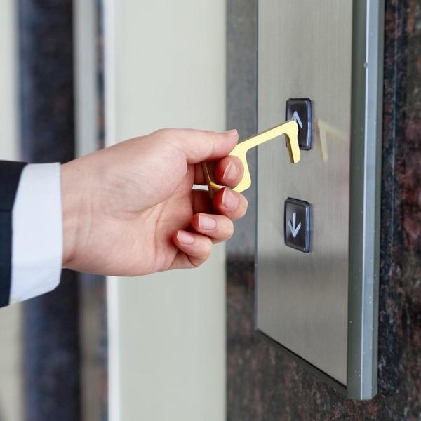 Hygienic Antimicrobial Brass Door Opener & Stylus | Kalsten