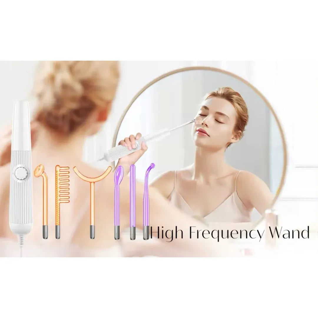 Skanto | Elysium Glow™ | Professional High-Frequency Facial Wand | Anti-Aging Skin Rejuvenation Device for Home Use and Spa Treatments