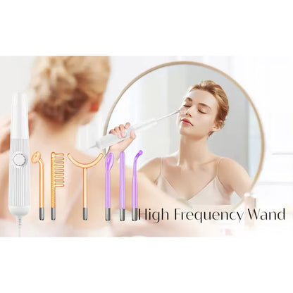 Skanto | Elysium Glow™ | Professional High-Frequency Facial Wand | Anti-Aging Skin Rejuvenation Device for Home Use and Spa Treatments