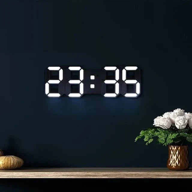 Kalsten | TimeGlow 3D LED Wall Clock – Digital Clock with Adjustable Lighting