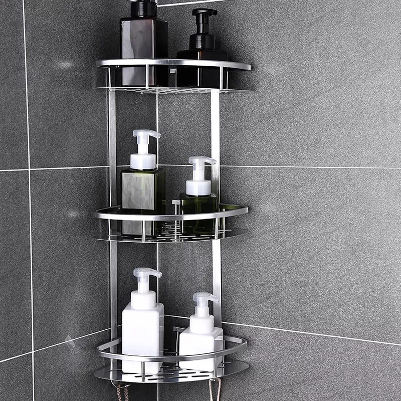 Kalsten | 3-Layer Space Aluminum Bathroom Corner Shelf
