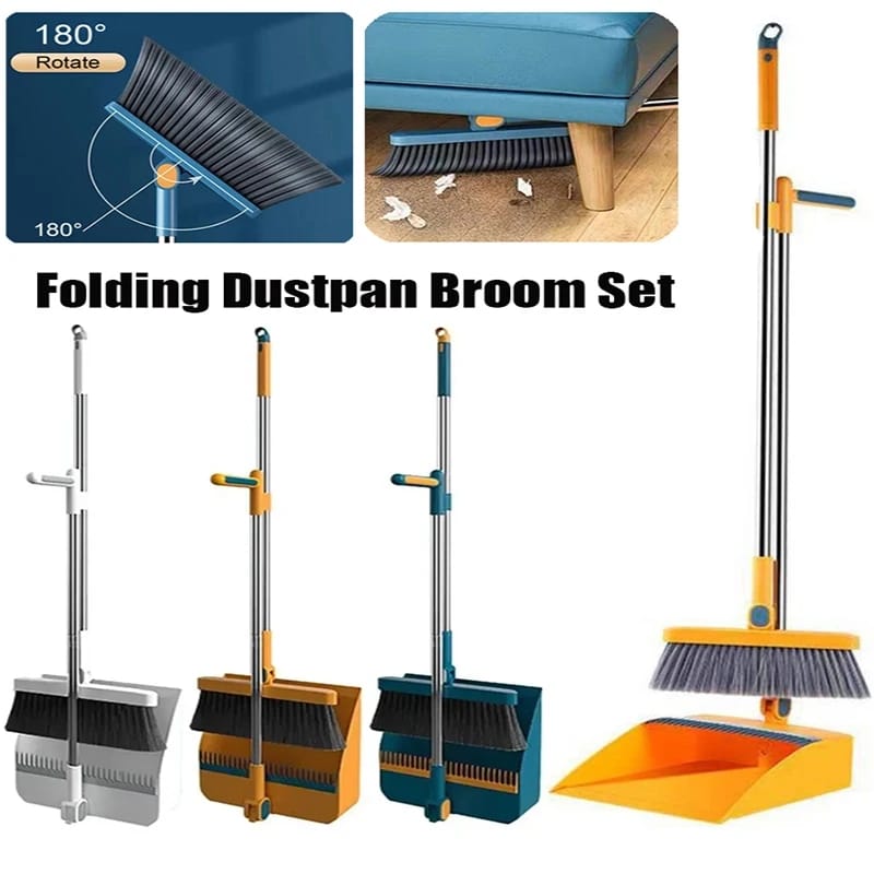 BowLift | Magnetic Broom and Collapsible Dustpan Set