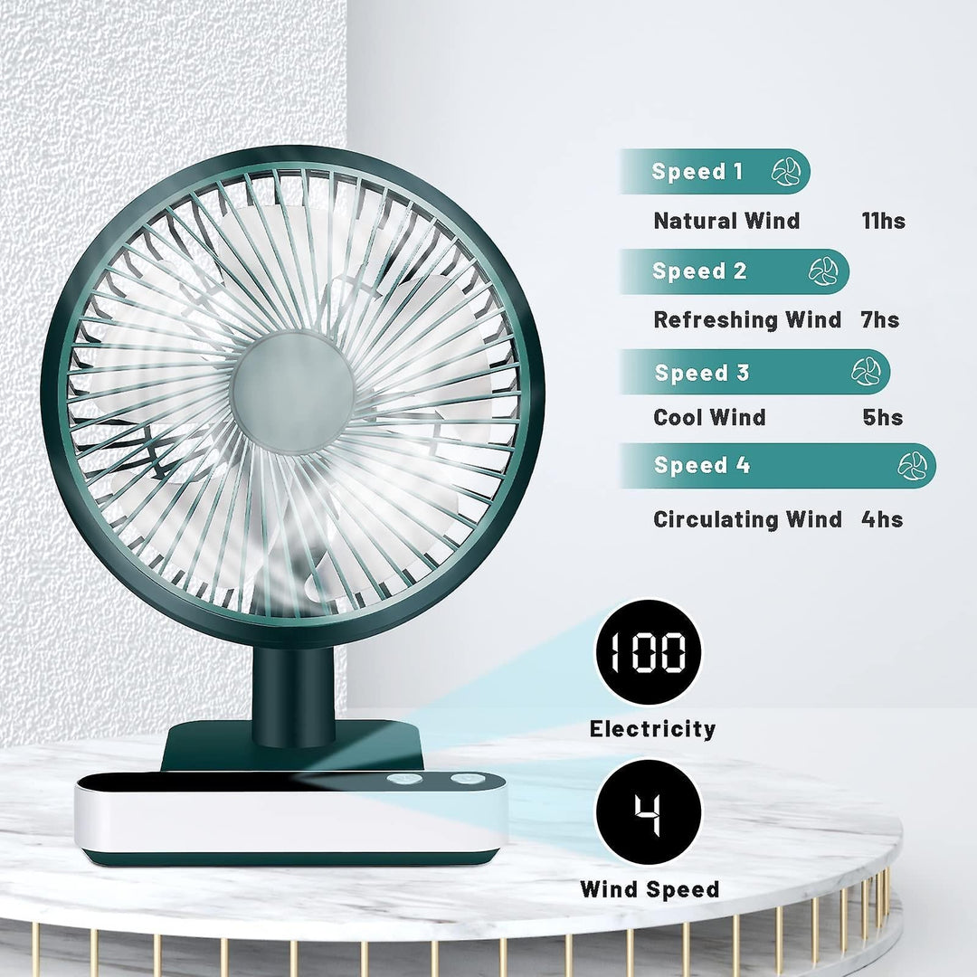 F702 Automatic Shaking Desktop Electric Fan with LED Display | Kalsten