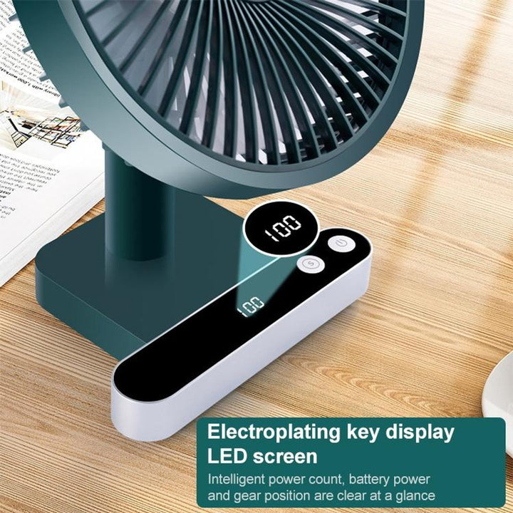 F702 Automatic Shaking Desktop Electric Fan with LED Display | Kalsten