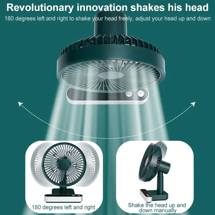 F702 Automatic Shaking Desktop Electric Fan with LED Display | Kalsten