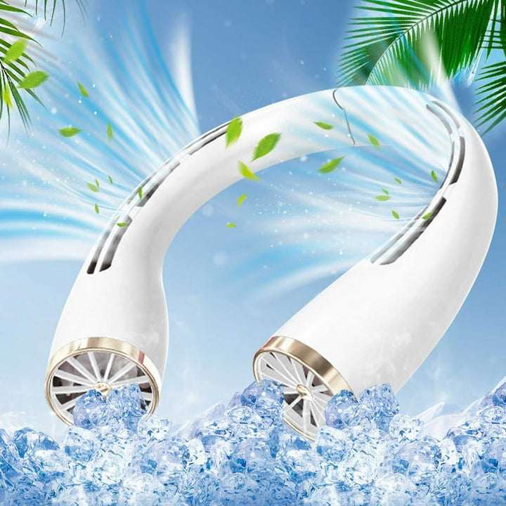 Portable Neck Cooler Fan,USB Rechargeable Quiet Electric Fan, Long Battery Life,Small Neck Fan for Outdoor, Travel, and Office Use. | Kalsten
