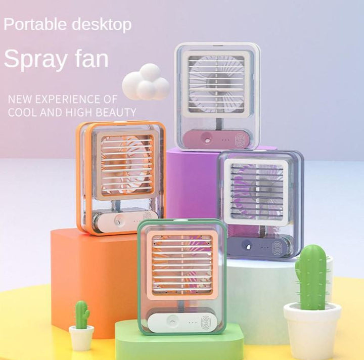 Water Cooled Desk Fan, With Humidifier Spray-Various Colours | Kalsten
