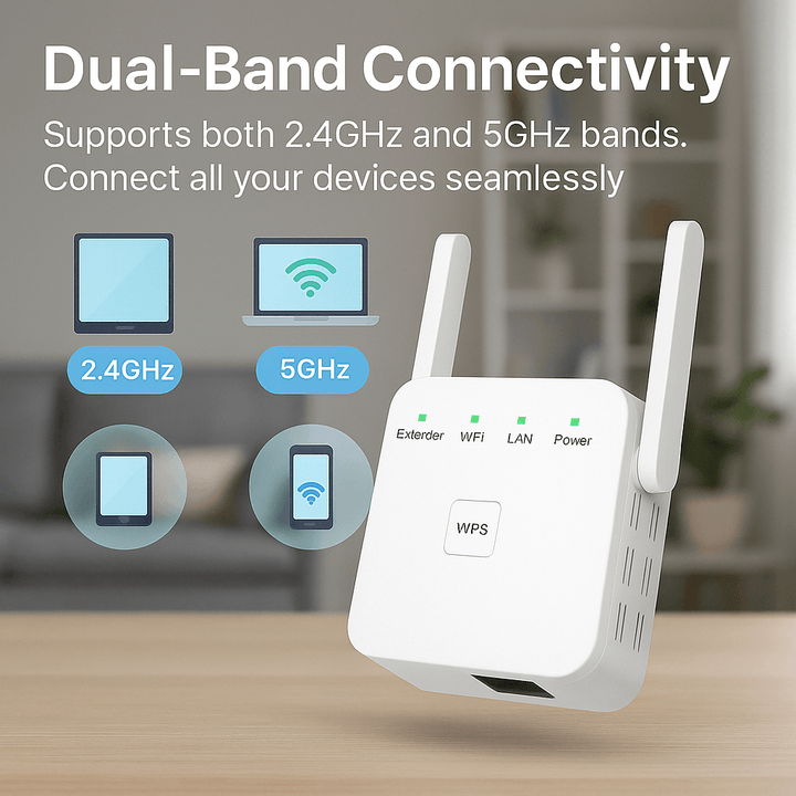 Kalsten | UltraXtend 5G WiFi Booster UK – Best Dual-Band WiFi Extender for Home & Garden Signal Coverage