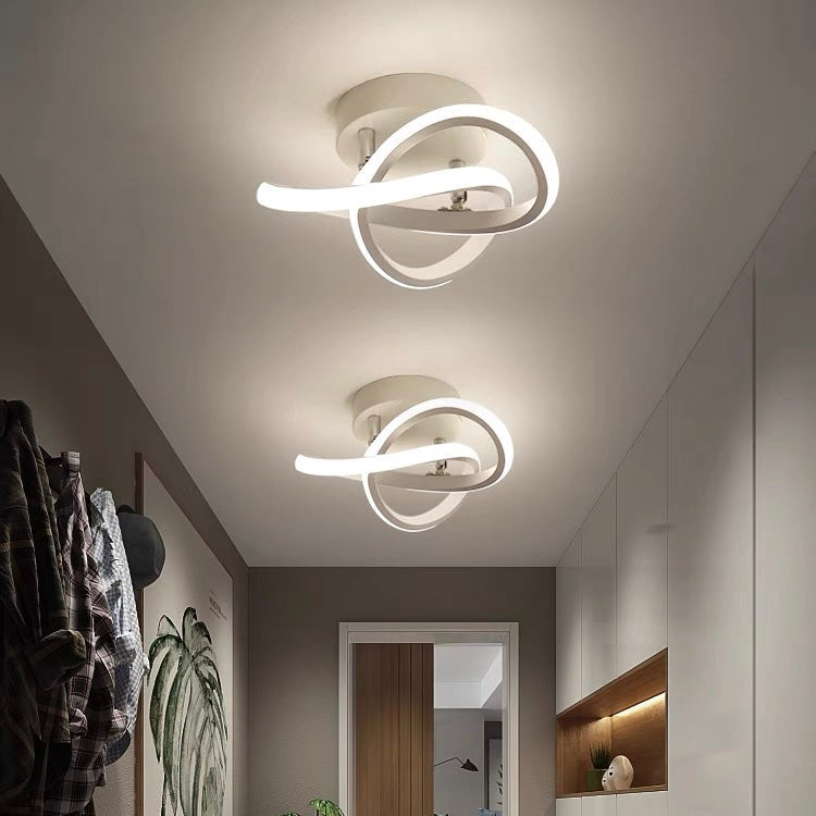 Kalsten | Ceiling Light with LED Black Metal Frame