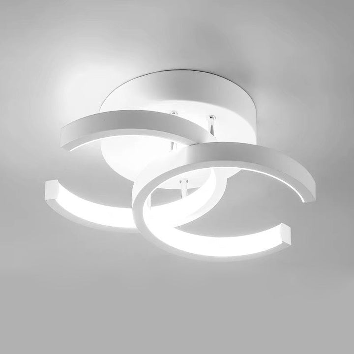 Kalsten | Ceiling Light with LED Black Metal Frame