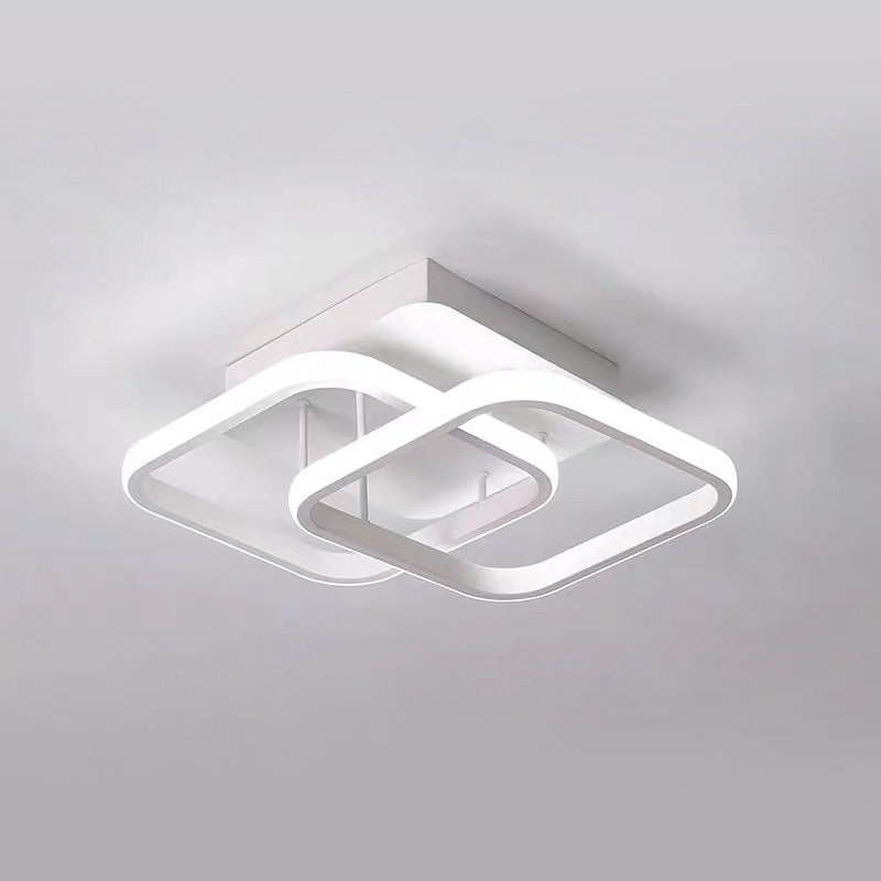 Kalsten | Ceiling Light with LED Black Metal Frame