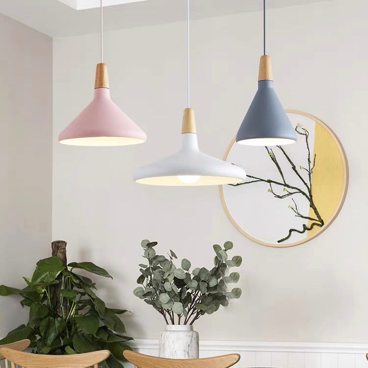 Contemporary Conical Colorful Metal Pendant Lamp | Kalsten