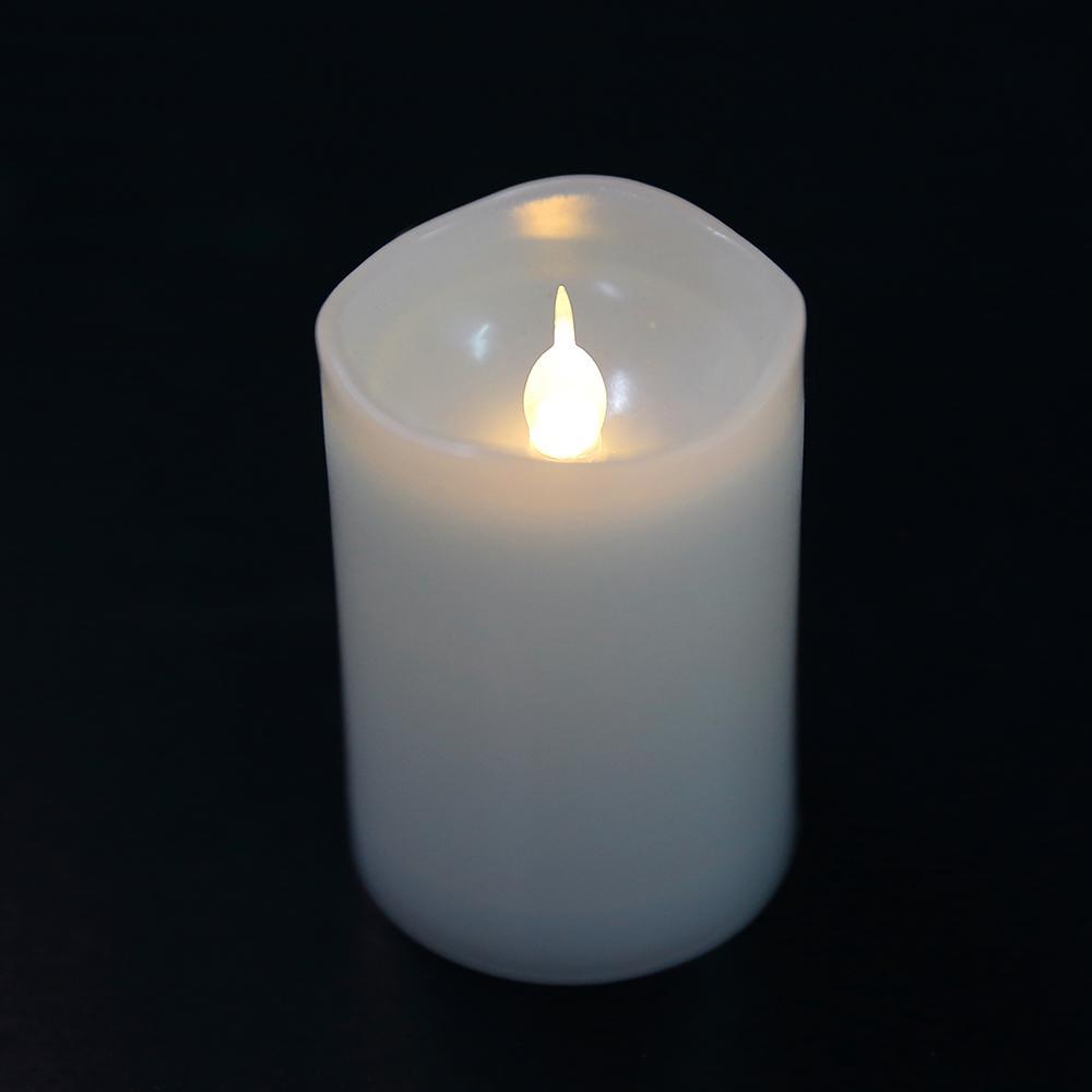 LED candle made of plastic 6 pcs. in white (5.0 x 7.4 cm.) | Kalsten