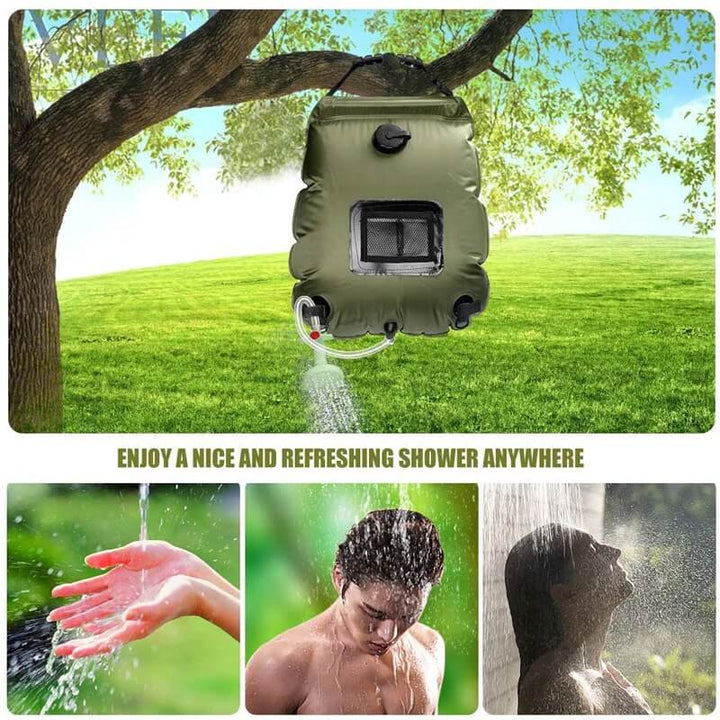 ZonFlow Foldable Outdoor Shower Bag – 20L Solar Heating | Kalsten
