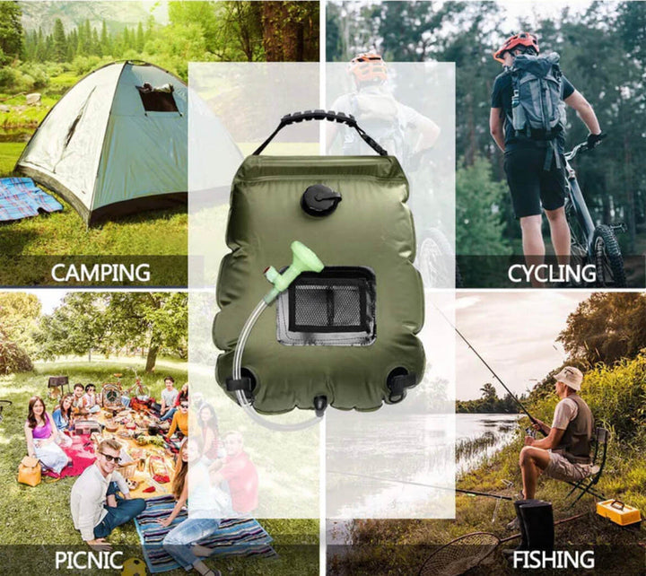 ZonFlow Foldable Outdoor Shower Bag – 20L Solar Heating | Kalsten