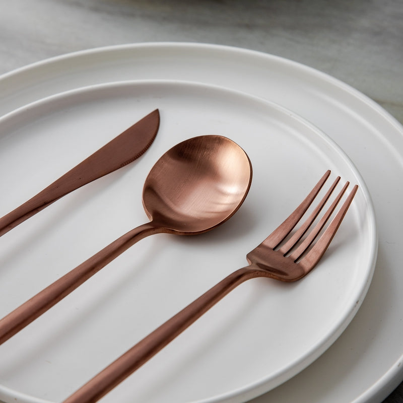 Minimalist Luxury Cutlery Set – 20 pieces, Titanium & Stainless Steel Kalsten