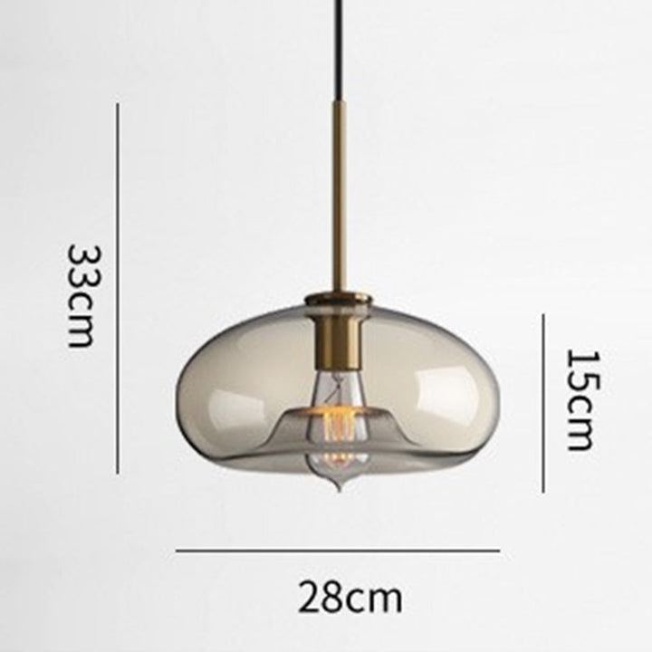 Industrial Amber Glass Pendant Light | Kalsten