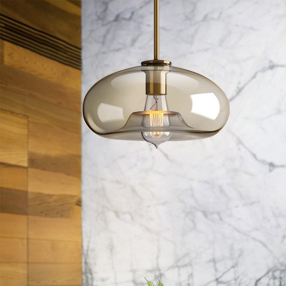 Industrial Amber Glass Pendant Light | Kalsten