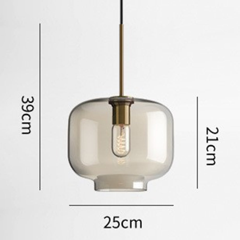Industrial Amber Glass Pendant Light | Kalsten
