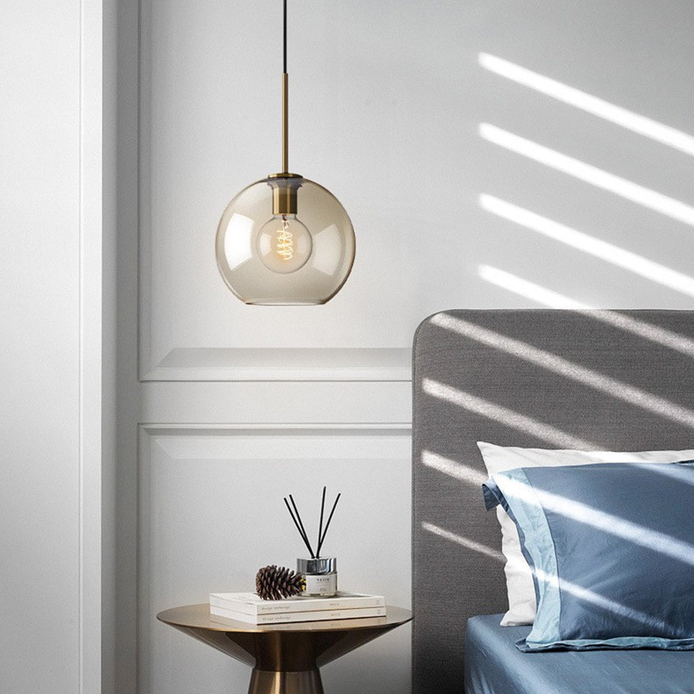 Industrial Amber Glass Pendant Light | Kalsten
