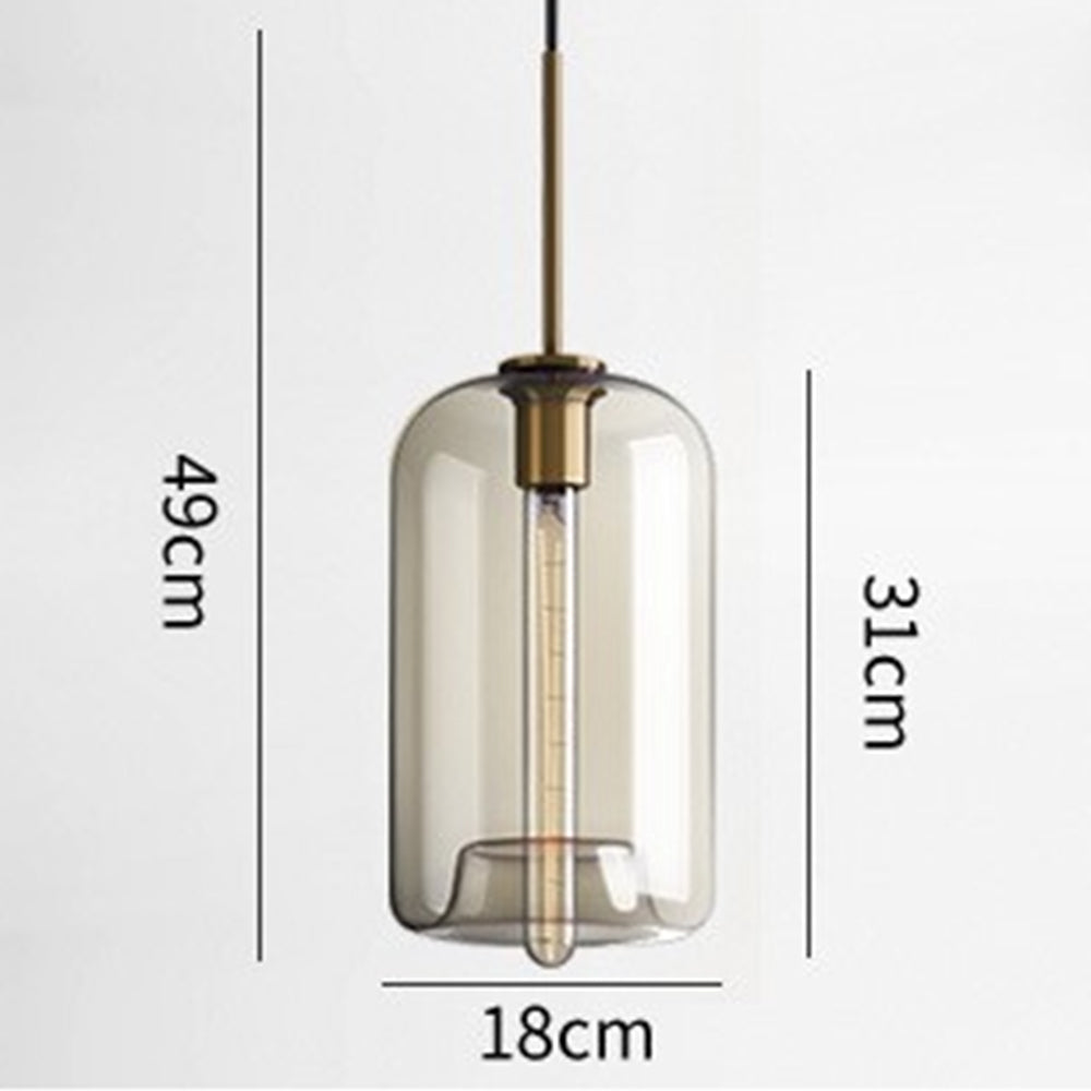 Industrial Amber Glass Pendant Light | Kalsten