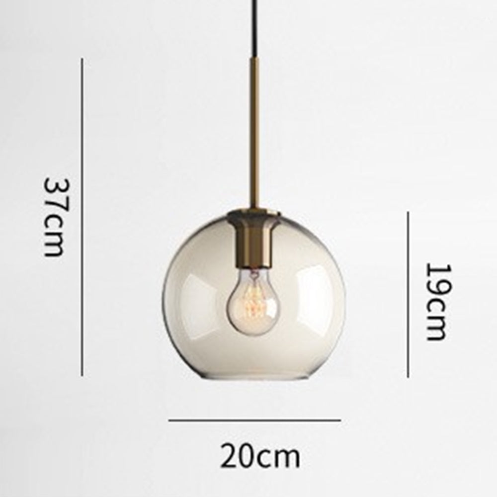 Industrial Amber Glass Pendant Light | Kalsten