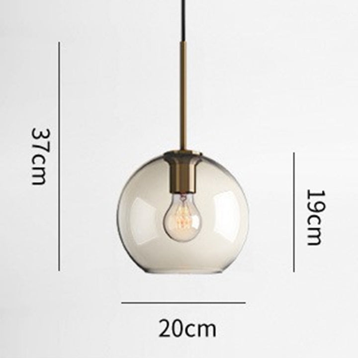 Industrial Amber Glass Pendant Light | Kalsten