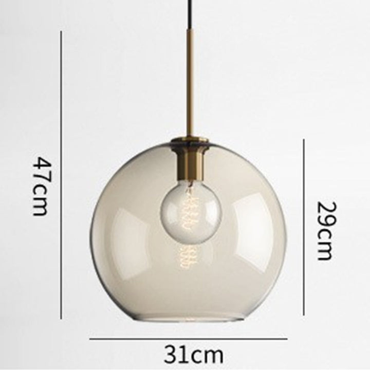 Industrial Amber Glass Pendant Light | Kalsten
